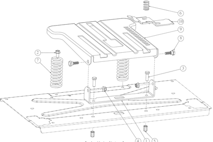 Seat Adjustment Diagram and Parts List for RZT-S50KH (17ARCBDQ056)(2017) Cub Cadet Lawn Tractor